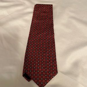 Claiborne Dress Tie men’s tie NWT burgundy and blue floral New‎